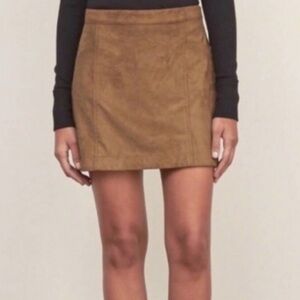 Abercrombie & Fitch Tan Suede Mini Skirt